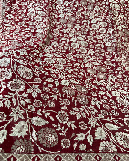 Luxury Pure Kani Wool Shawl With 4 Sided Border Dupatta