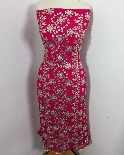 Handmade Chiffon Gotta Work with 4 Sided Border Dupatta 2PC Unstitched