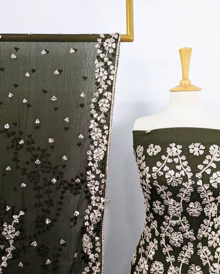 Handmade Chiffon with Full Jaal Gotta Work 2PC Unstitched