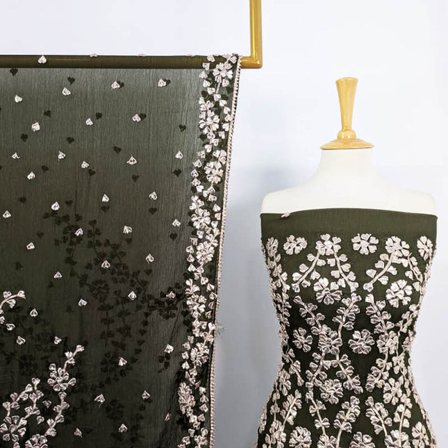 Handmade Chiffon with Full Jaal Gotta Work 2PC Unstitched