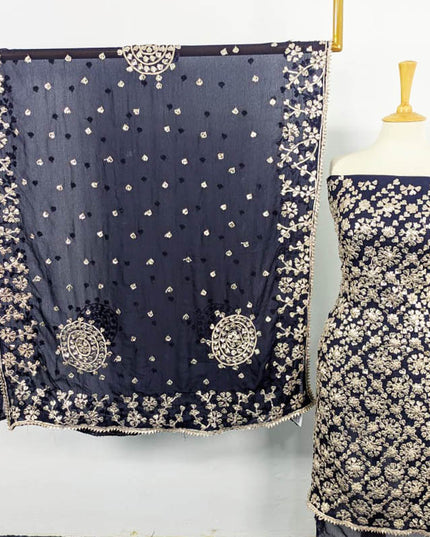 Handmade Chiffon with Full Jaal Gotta Work 2PC Unstitched