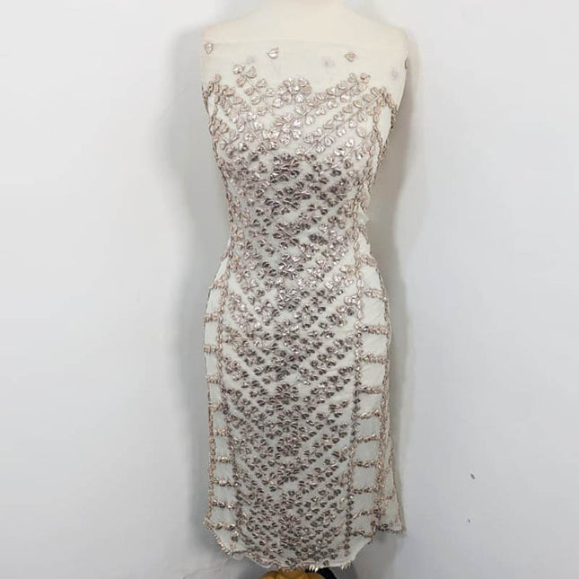 Fancy Handmade Chiffon with Full Jaal Gotta Work 2PC Unstitched