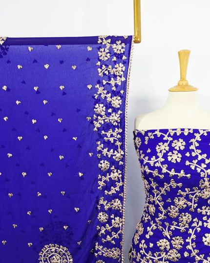 Fancy Chiffon Full Jaal Gotta Work with 4 Sided Border Dupatta 2PC Unstitched