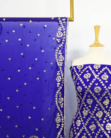 Chiffon Full Jaal Gotta Work with 4 Sided Border Dupatta 2PC Unstitched