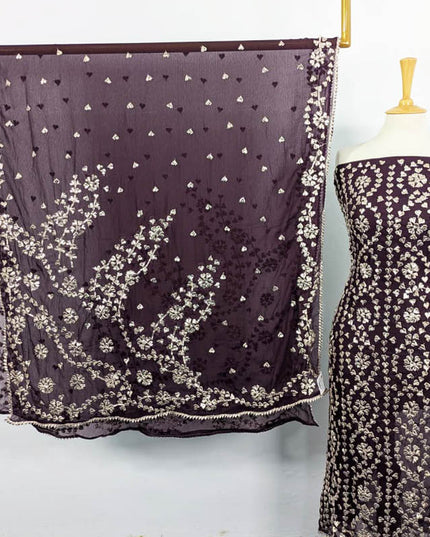 Fancy Chiffon with Full Jaal Gotta Work 2PC Unstitched