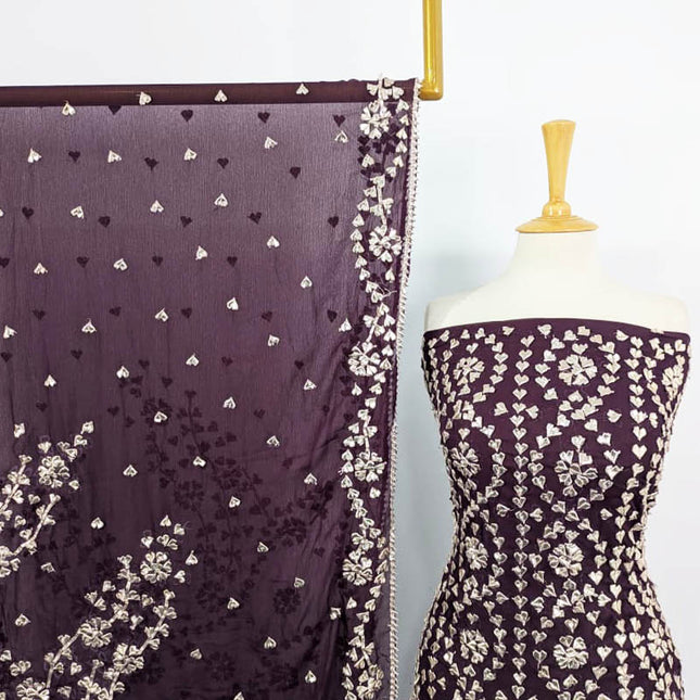 Fancy Chiffon with Full Jaal Gotta Work 2PC Unstitched