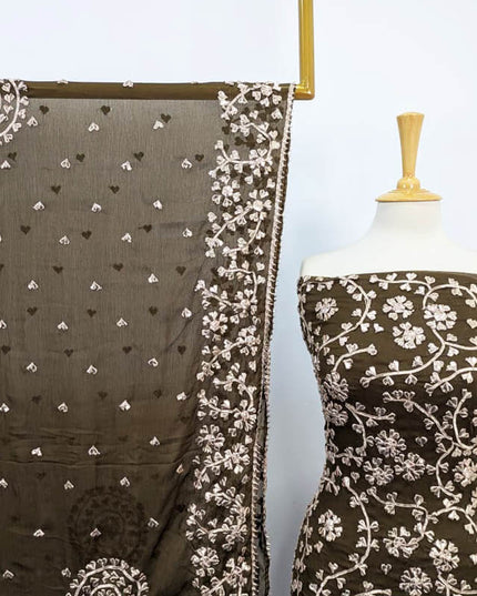 Handmade Chiffon with Full Jaal Gotta Work 2PC Unstitched