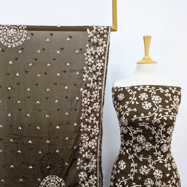 Handmade Chiffon with Full Jaal Gotta Work 2PC Unstitched