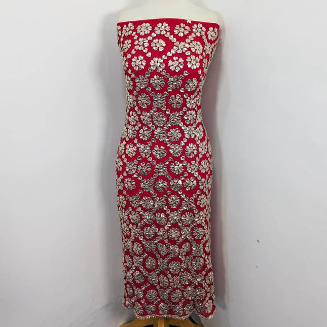 Handmade Chiffon Full Jaal Gotta Work with 4 Sided Border Dupatta 2PC Unstitched