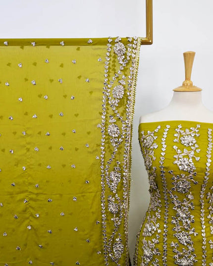 Fancy Chiffon with Full Jaal Gotta Work 2PC Unstitched