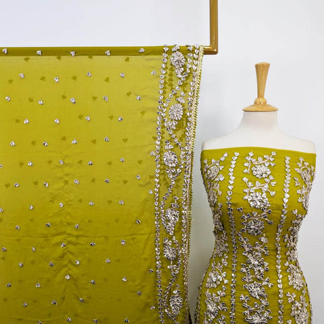 Fancy Chiffon with Full Jaal Gotta Work 2PC Unstitched