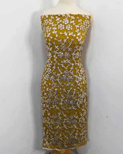 Chiffon Full Jaal Gotta Work with 4 Sided Border Dupatta 2PC Unstitched