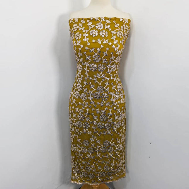 Chiffon Full Jaal Gotta Work with 4 Sided Border Dupatta 2PC Unstitched