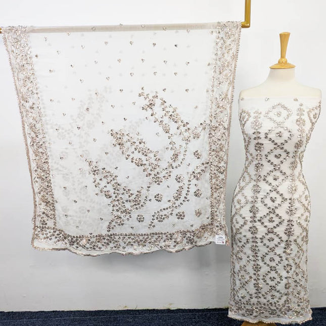 Chiffon with Full Jaal Gotta Work Shirt Dupatta 2PC Unstitched