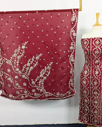 Fancy Chiffon with Full Jaal Gotta Work 2PC Unstitched