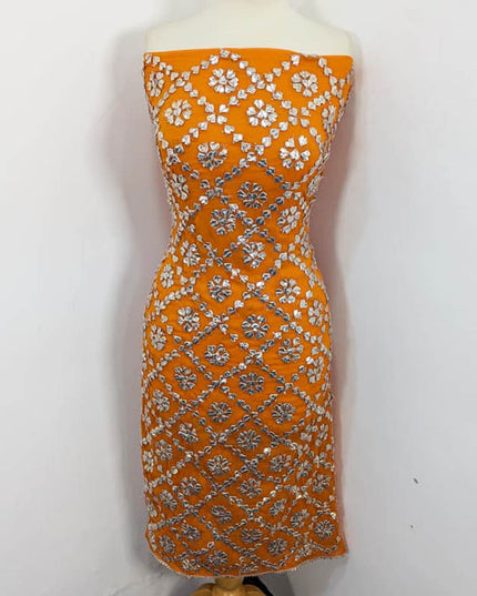 Handmade Chiffon Full Jaal Gotta Work with 4 Sided Border Dupatta 2PC Unstitched