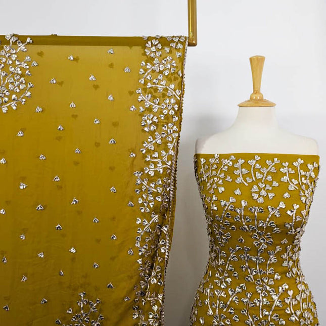 Chiffon Full Jaal Gotta Work with 4 Sided Border Dupatta 2PC Unstitched