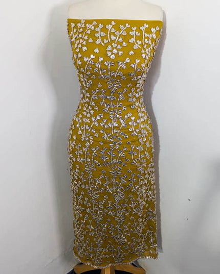 Chiffon Full Jaal Gotta Work with 4 Sided Border Dupatta 2PC Unstitched