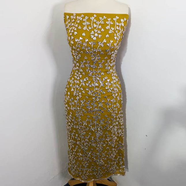 Chiffon Full Jaal Gotta Work with 4 Sided Border Dupatta 2PC Unstitched