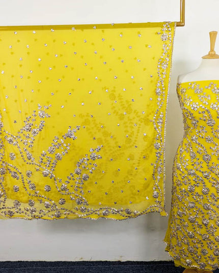 Chiffon with Full Jaal Gotta Work 2PC Unstitched