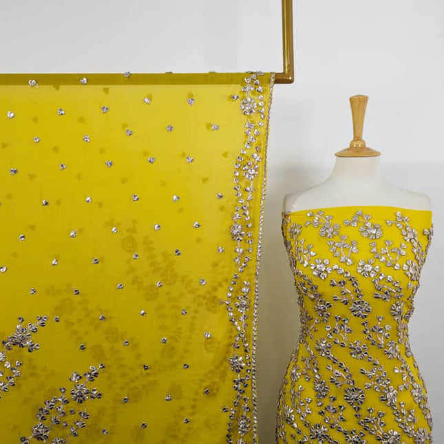 Chiffon with Full Jaal Gotta Work 2PC Unstitched