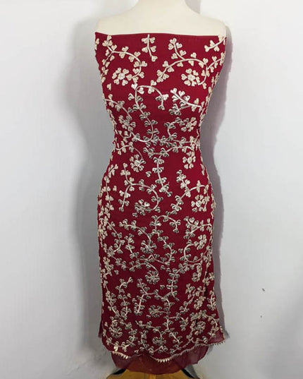 Fancy Handmade Chiffon with Full Jaal Gotta Work 2PC Unstitched