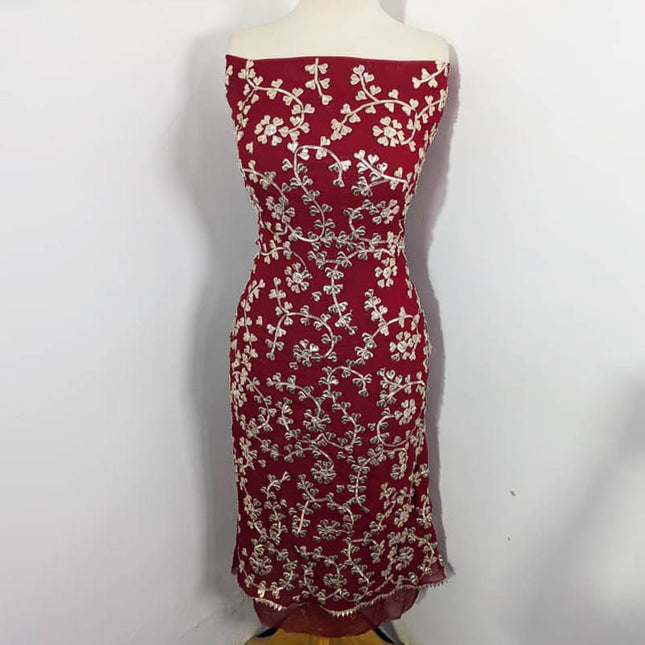 Fancy Handmade Chiffon with Full Jaal Gotta Work 2PC Unstitched