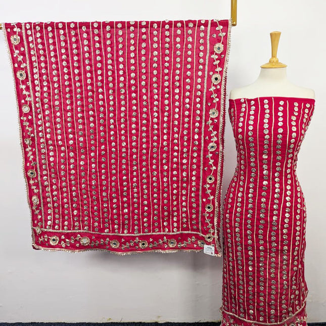 Fancy Handmade Chiffon with Full Jaal Akhrot Gotta Work 2PC Unstitched