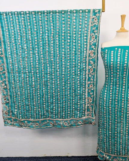 Fancy Handmade Chiffon with Full Jaal Akhrot Gotta Work 2PC Unstitched