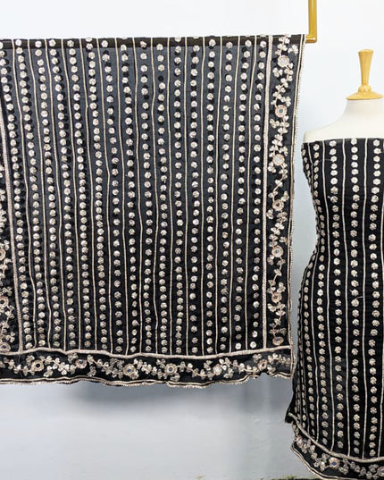 Fancy Handmade Chiffon with Full Jaal Akhrot Gotta Work 2PC Unstitched