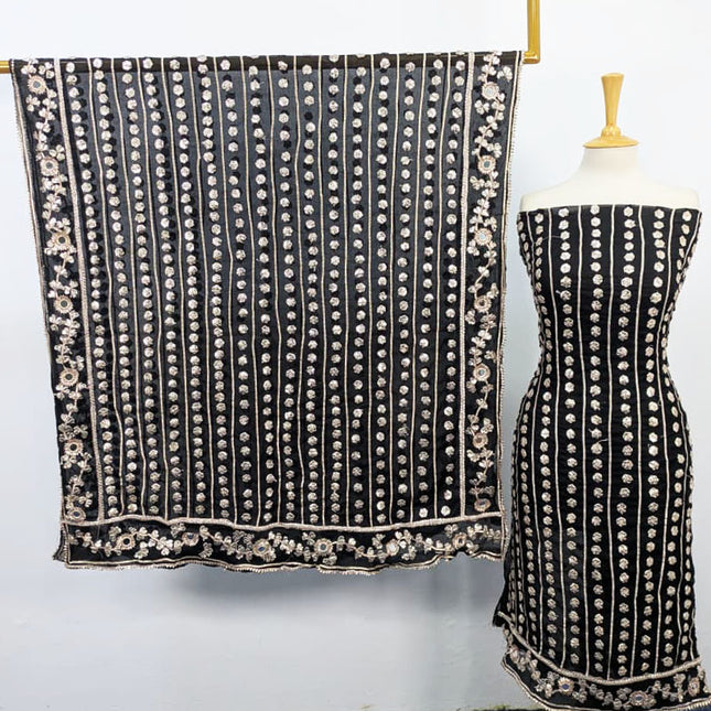 Fancy Handmade Chiffon with Full Jaal Akhrot Gotta Work 2PC Unstitched