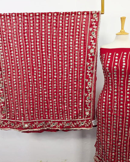 Fancy Handmade Chiffon with Full Jaal Akhrot Gotta Work 2PC Unstitched