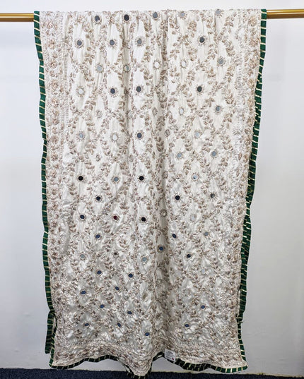 Luxury Silk with Gotta & Mirror Full Jaal Work Dupatta