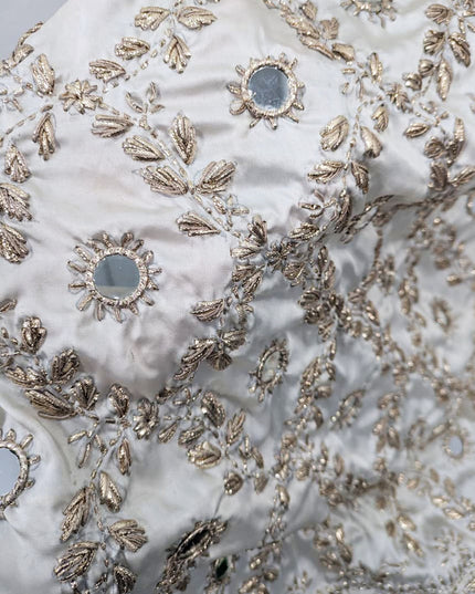 Luxury Silk with Gotta & Mirror Full Jaal Work Dupatta