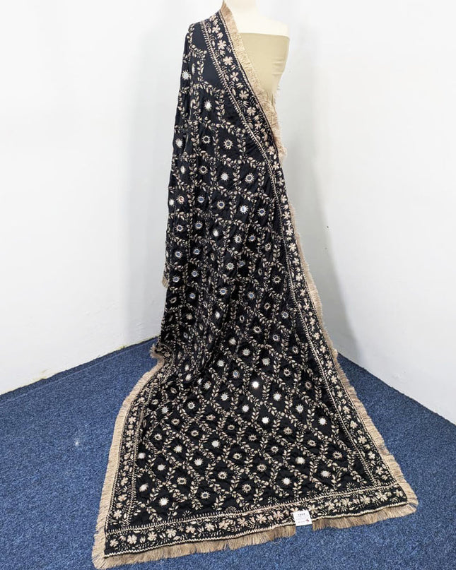 Premium Silk Dupatta with Gotta & Mirror Full Jaal Work