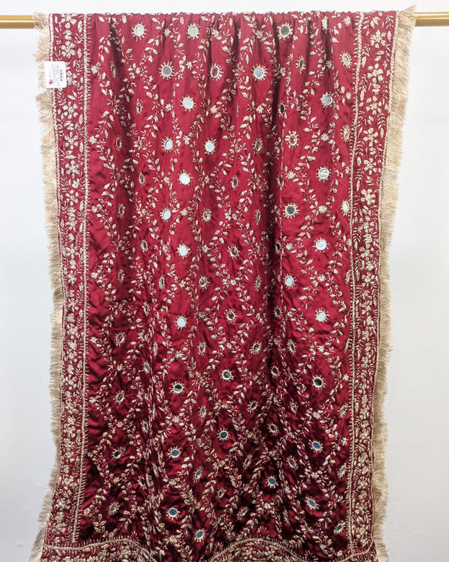 Premium Silk Dupatta with Gotta & Mirror Full Jaal Work