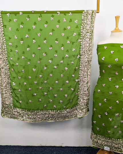 Chiffon Gotta Work with 4 Sided Border Dupatta 2PC Unstitched