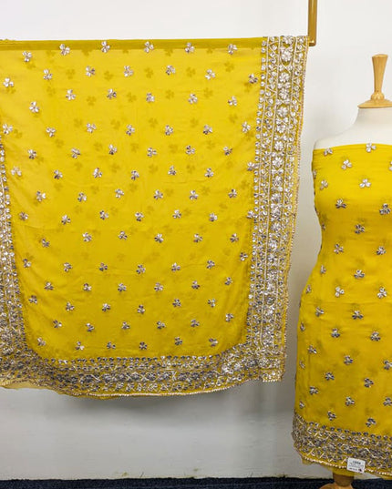 Chiffon Gotta Work with 4 Sided Border Dupatta 2PC Unstitched