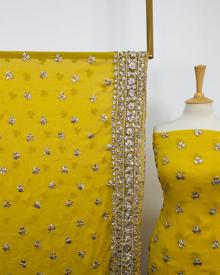 Chiffon Gotta Work with 4 Sided Border Dupatta 2PC Unstitched