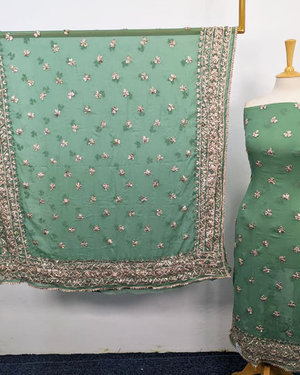 Chiffon Gotta Work with 4 Sided Border Dupatta 2PC Unstitched