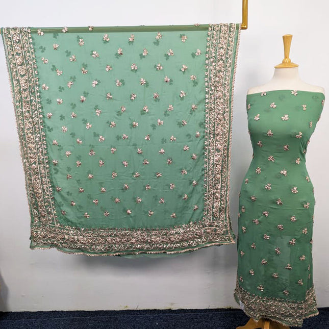 Chiffon Gotta Work with 4 Sided Border Dupatta 2PC Unstitched