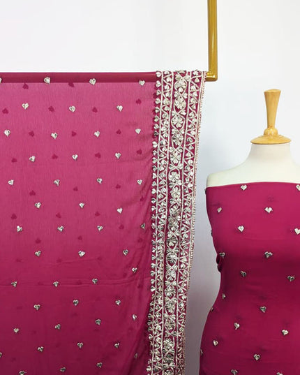 Handmade Gotta Work Chiffon with 4 Sided Border Dupatta 2PC Unstitched