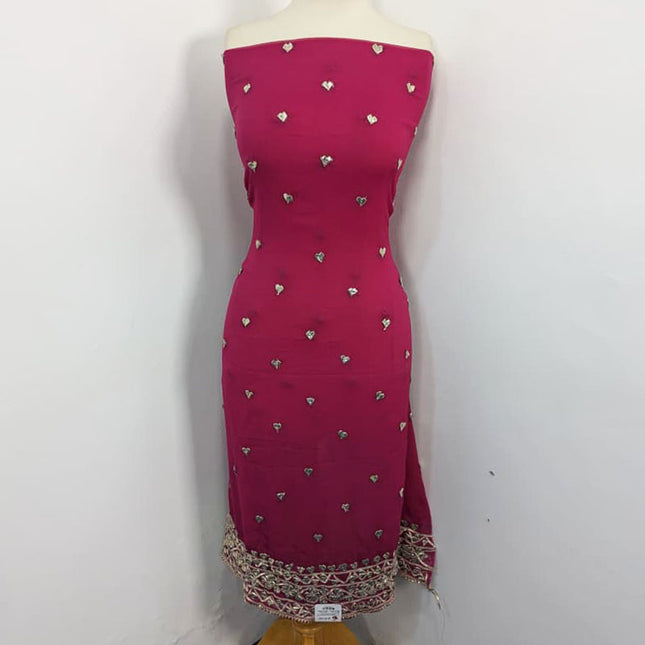 Handmade Gotta Work Chiffon with 4 Sided Border Dupatta 2PC Unstitched