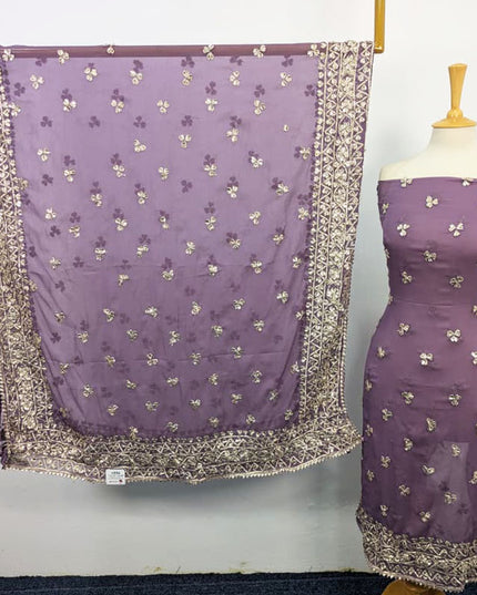 Handmade Gotta Work Chiffon  with 4 Sided Border Dupatta 2PC Unstitched