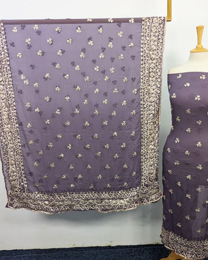 Chiffon Gotta Work with 4 Sided Border Dupatta 2PC Unstitched