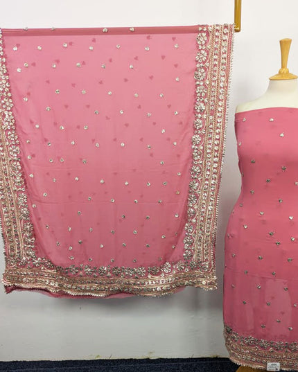 Chiffon Gotta Work with 4 Sided Border Dupatta 2PC Unstitched