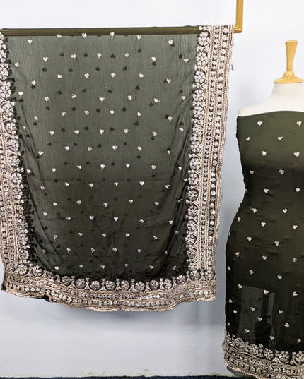 Chiffon Gotta Work with 4 Sided Border Dupatta 2PC Unstitched