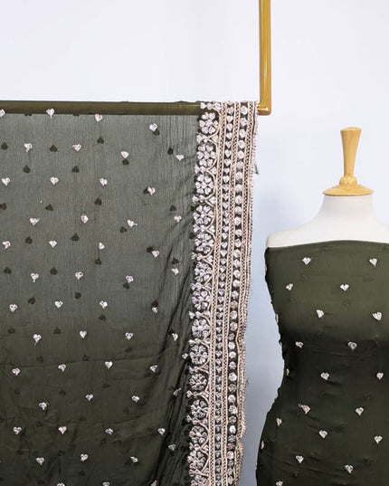 Chiffon Gotta Work with 4 Sided Border Dupatta 2PC Unstitched