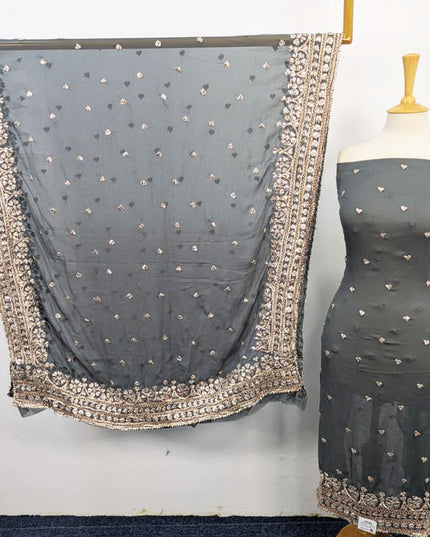 Fancy Chiffon With Gotta Work 4 Sided Border Dupatta 2PC Unstitched