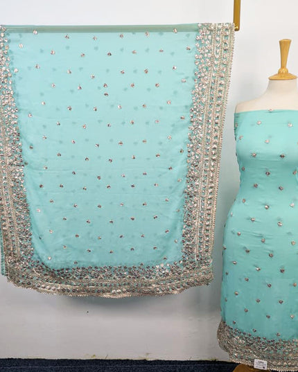 Fancy Chiffon With Gotta Work 4 Sided Border Dupatta 2PC Unstitched